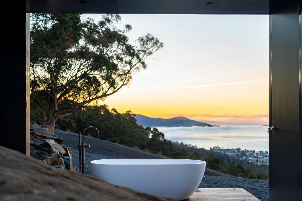 Open-air bathroom